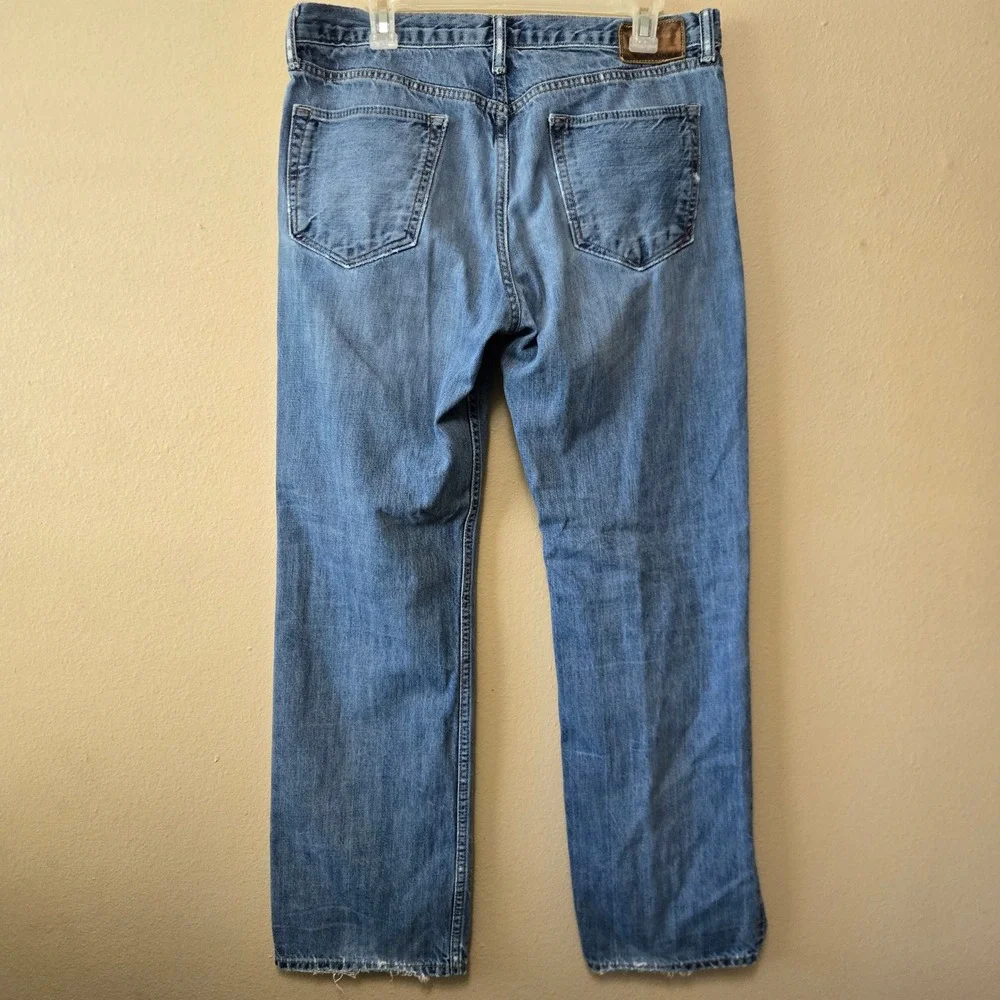 Banana Republic Mens Straight Leg Light Wash Blue Denim Jeans 34x30